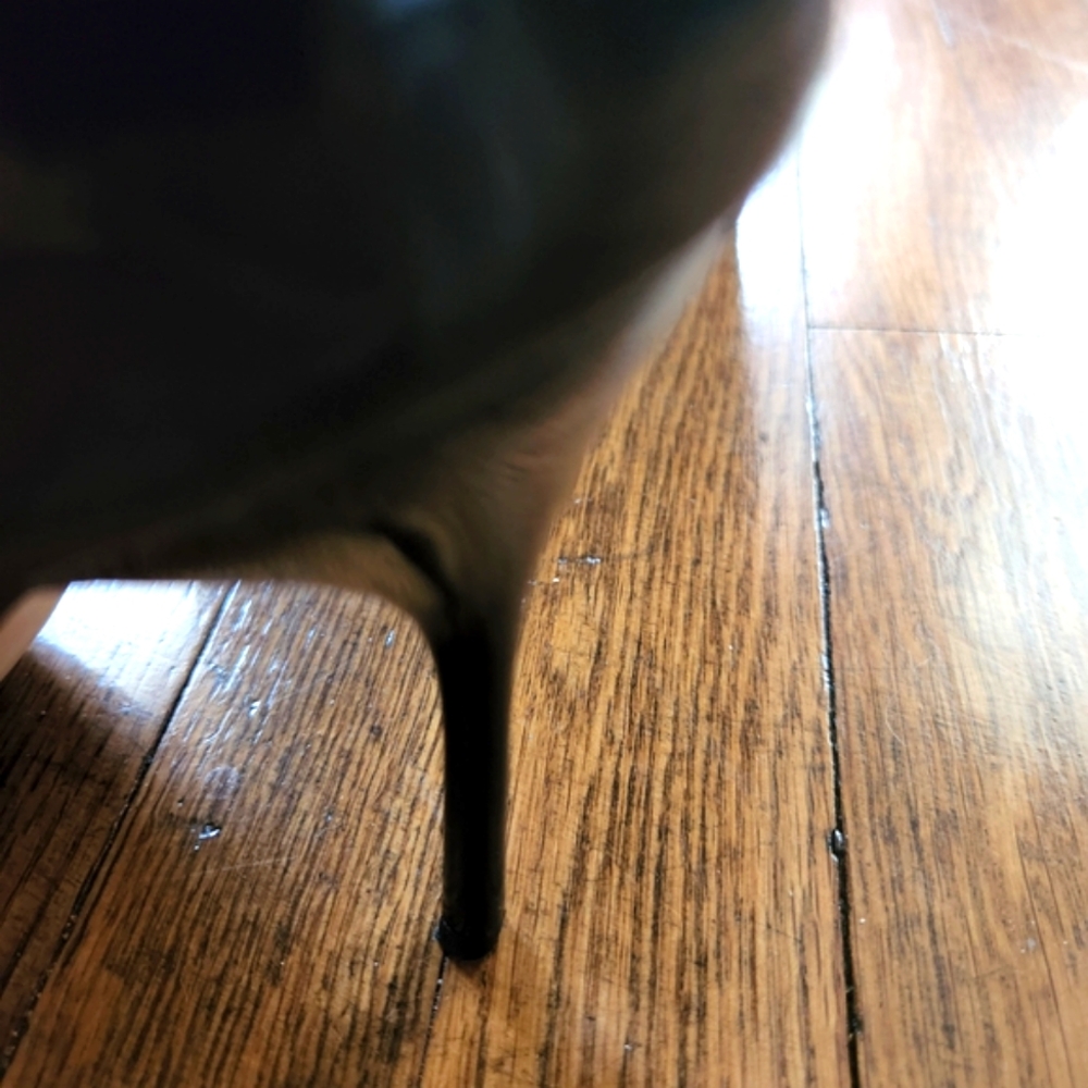 Black Patent Leather Knee-High Boots - Picture 12 of 14